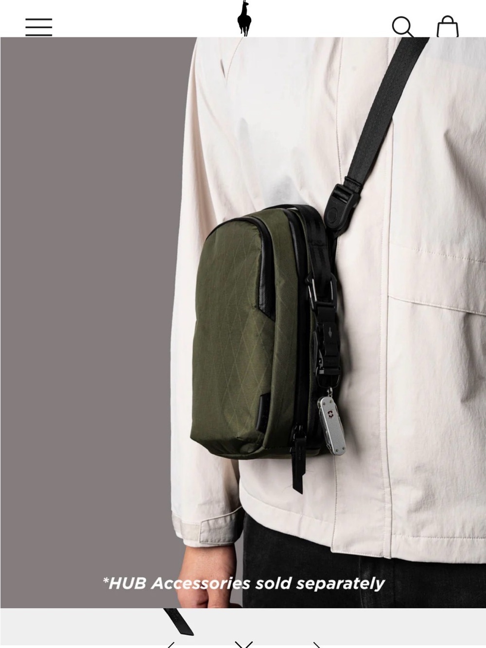 NWT ALPAKA Metro Sling Max Olive Green Crossbody X-PAC - Picture 2 of 9